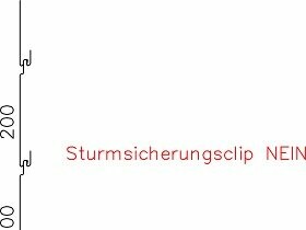 Sturmsicherungsclip muss befestigt werden